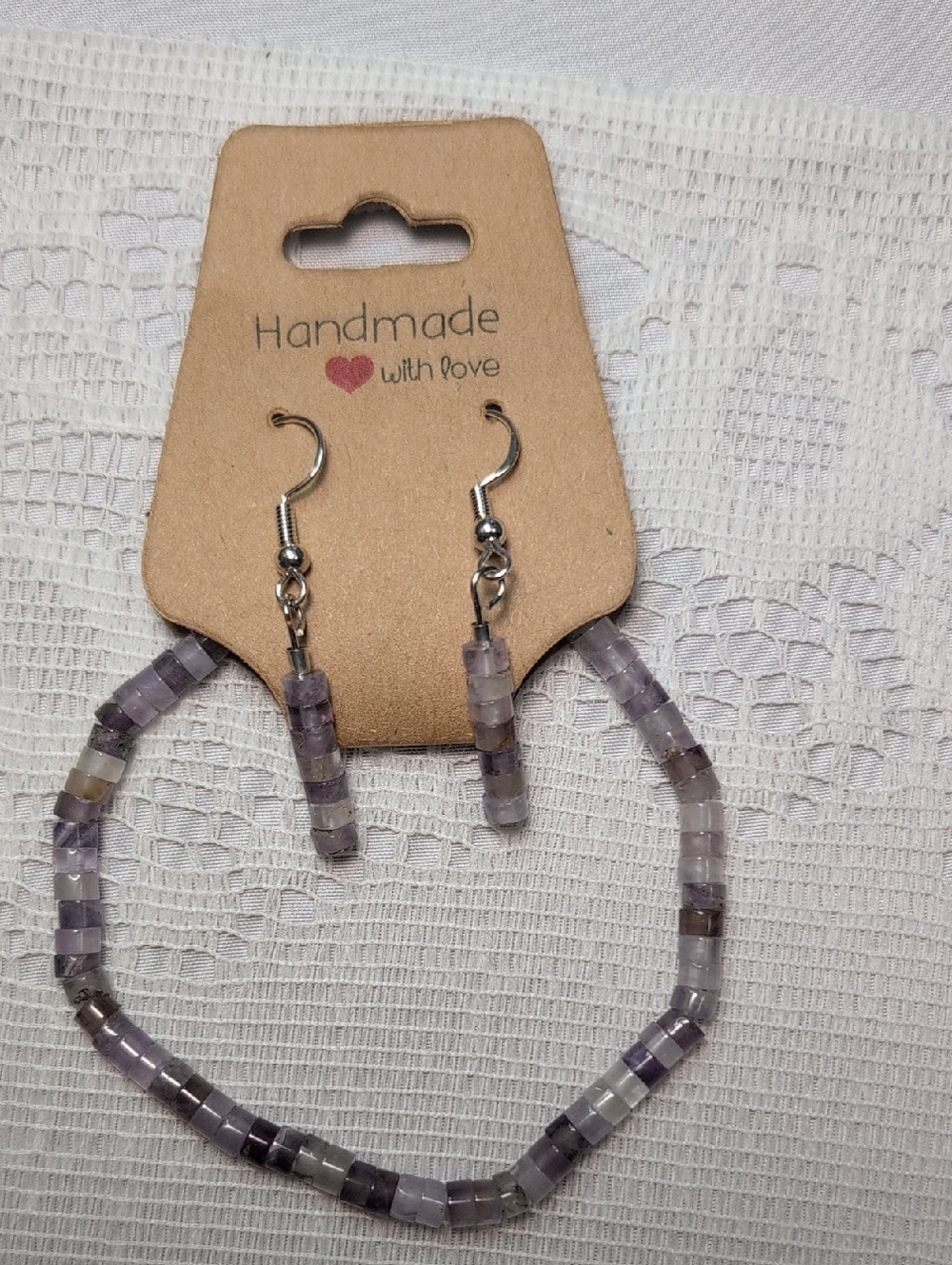Handmade Amethyst Bracelet And Necklace Set